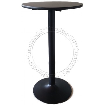 Trumpet Base Bar Table with Laminated Top